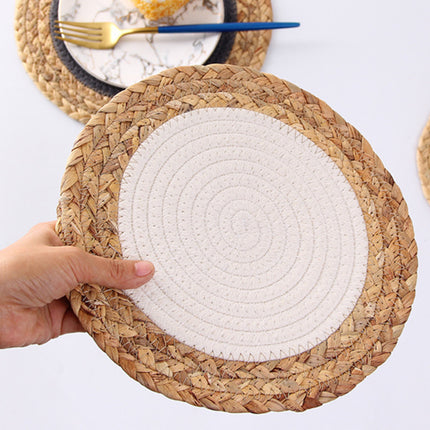 Boho Wall Decor Set 7PCS Handwoven Natural Rattan Cotton Living Room Porch