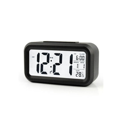Digital Bedside Led Snooze Alarm Clock Time Temperature Day/Night Desktop Clock - Aimall