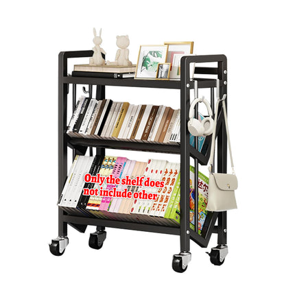 Multi layer Steel Storage Rack Rolling Mobile Shelf 3-Tier for Home Organization