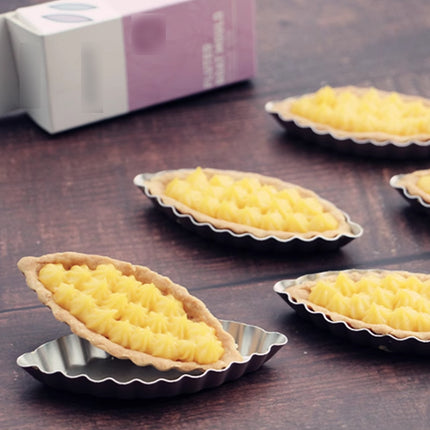 10PCS Baking Egg Tart Mould Cake Tins Set DIY Cups Sailing Boat Pie Mold Plate