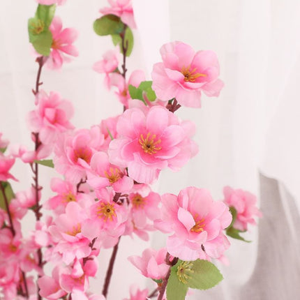 10PCS Artificial Peach Blossom Branches Realistic Pink Flower for Wedding Party