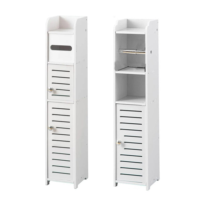 Narrow Bathroom Storage Cabinet Waterproof Multifunctional Toilet Vanity Storage