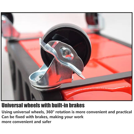 Heavy Duty Car Detailing Stool Chair Auto Workshop Bench with Storage Tray Seat