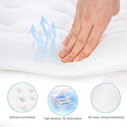 Bathtub Non Slip Comfort Pillow Soft Waterproof For Bathroom Spa Relaxation Use