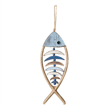 Fish Shaped Wall Hanging Decor Small Nautical Style Home Decoration Art Ornament