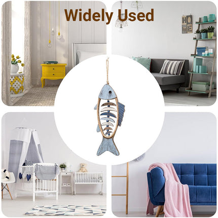 Fish Shaped Wall Hanging Decor Small Nautical Style Home Decoration Art Ornament