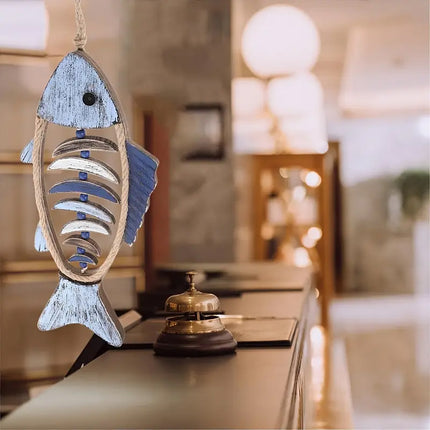 Fish Shaped Wall Hanging Decor Small Nautical Style Home Decoration Art Ornament