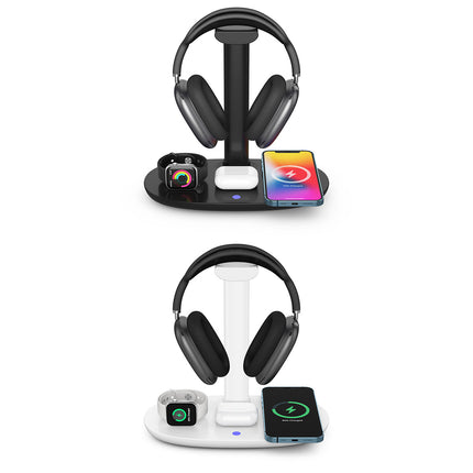 Headphone Stand with Wireless Charger 15W Fast Charging for Desk Gaming Studio
