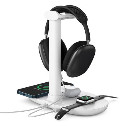 Headphone Stand with Wireless Charger 15W Fast Charging for Desk Gaming Studio