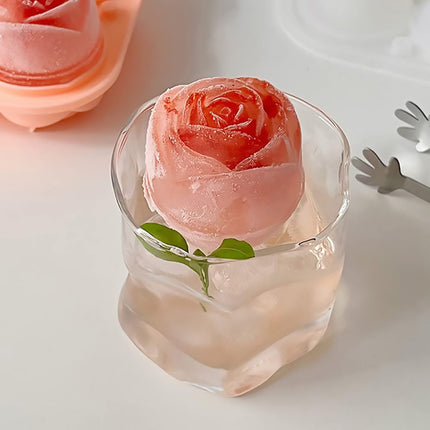 Rose Silicone Ice Ball Mould Box Ice Compartment Tray For Home Bar Drink Making
