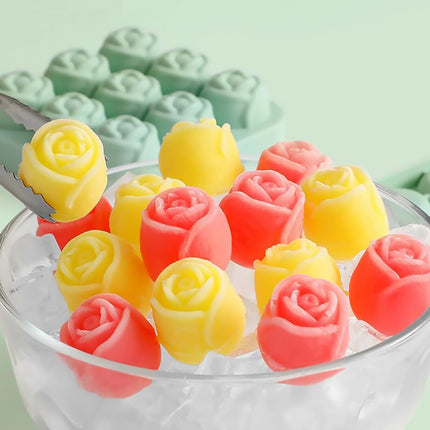 Rose Silicone Ice Ball Mould Box Ice Compartment Tray For Home Bar Drink Making