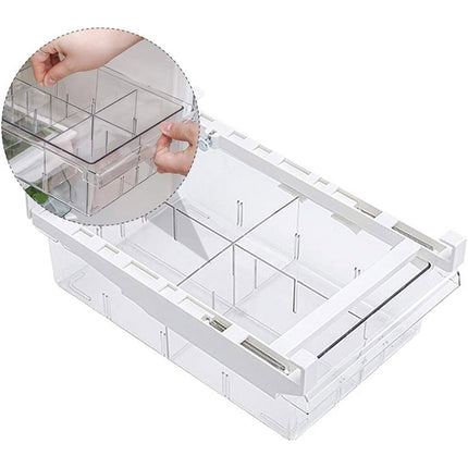 2Pcs Refrigerator Storage Drawer Fridge Organizer Rack Kitchen Egg Holder Space