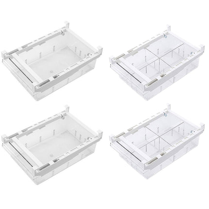 2Pcs Refrigerator Storage Drawer Fridge Organizer Rack Kitchen Egg Holder Space