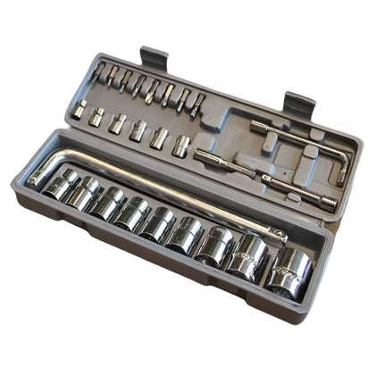 27 Piece Socket Wrench Tool Set Metric 4 to 21mm Case