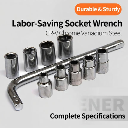 27 Piece Socket Wrench Tool Set Metric 4 to 21mm Case