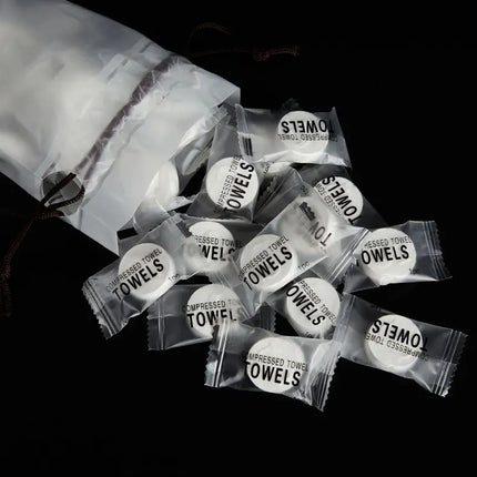Compressed Face Towel 50pcs Portable Travel Wipes Coin Tissue Skincare Cleaning