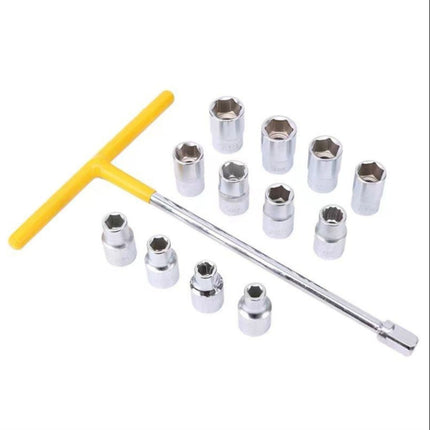 T Handle Socket Set 13 Piece 8 to 19mm Metric 1/2 Drive