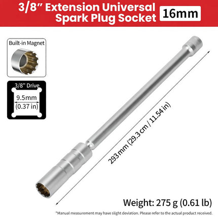 Magnetic Spark Plug Socket Extensions 14mm 16mm Swivel