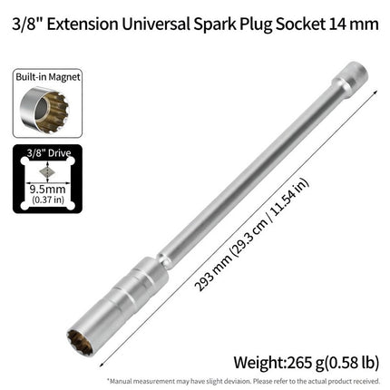 Magnetic Spark Plug Socket Extensions 14mm 16mm Swivel
