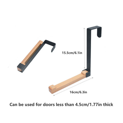 2PCS Over Door Clothes Hanger Folding Hook Closet Garment Storage Organizer