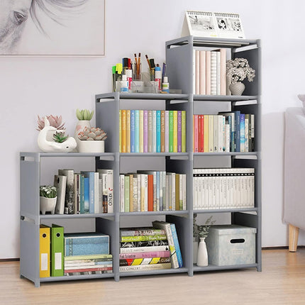 Home Multi Layer Combination Bookcase Storage Rack Sturdy Durable Space Saving