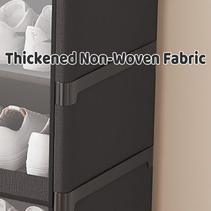 Multilayer Dustproof Shoe Rack with Clear Door Durable for Home Entryway Use