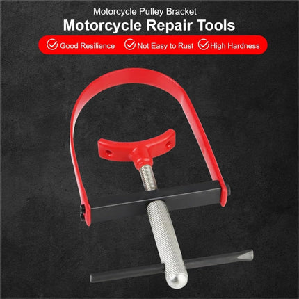 Motorcycle Flywheel Pulley Holder Tool Adjustable Steel Strap