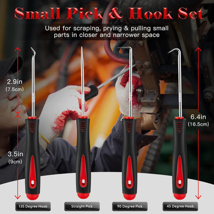 7pcs Automotive Seal Puller Pick Tool Set Case