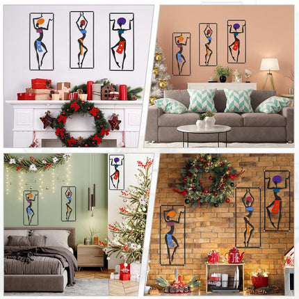 3PCS Iron Wall Decorative Paintingt Hanging Decor for Home Living Room Bedroom