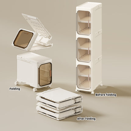 Home Narrow Gap Multi-Layer Storage Cabinet for Kitchen Bathroom Space Saving