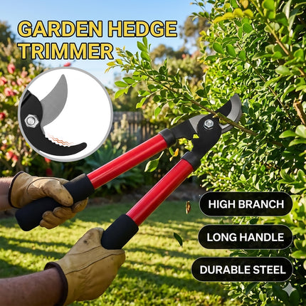 Red Long Handle Bypass Garden Loppers 36cm