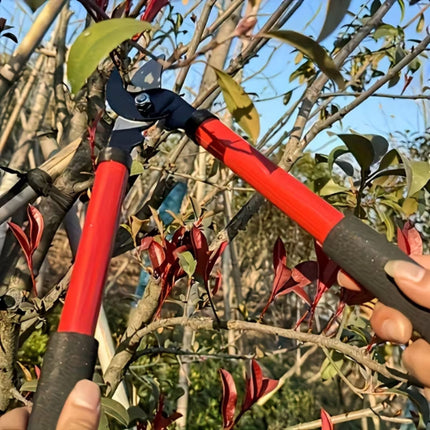 Red Long Handle Bypass Garden Loppers 36cm