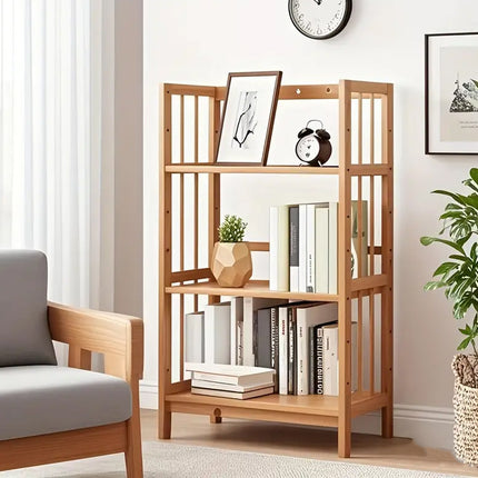 Simple Bookshelf Floor Rack for Home Office Living Room Assembly Students