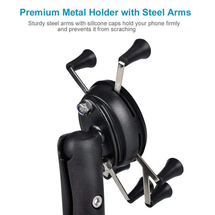 Universal Motorcycle Phone Holder Six Claw Mount Shockproof Silicone Grip Stand
