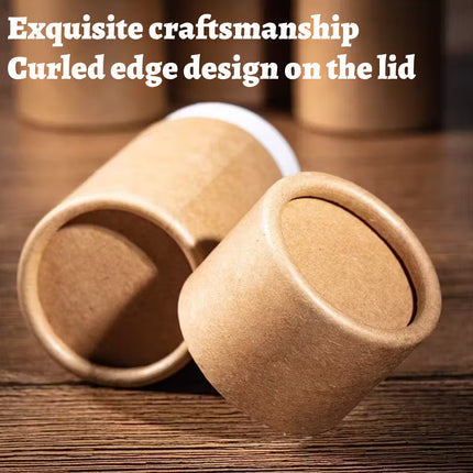 20PCS Kraft Paper Cylinder Gift Boxes Round Cardboard Tubes with Lids