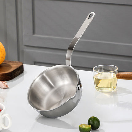 304 Stainless Steel Oil Splatter Proof Home Small Frying Pan for Kitchen Cooking