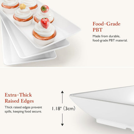 3 Tier Display Stand Black Metal Frame White Trays for Party Wedding Catering