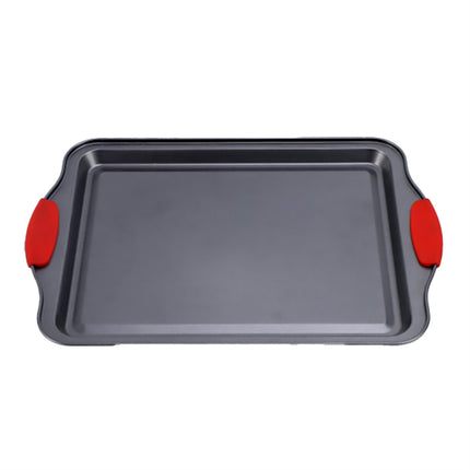 3PCS Nonstick Baking Tray Set Rectangular Cookie Sheet Cake Mold Oven Bakeware