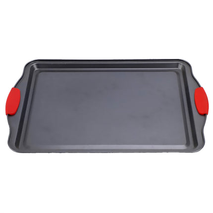 3PCS Nonstick Baking Tray Set Rectangular Cookie Sheet Cake Mold Oven Bakeware