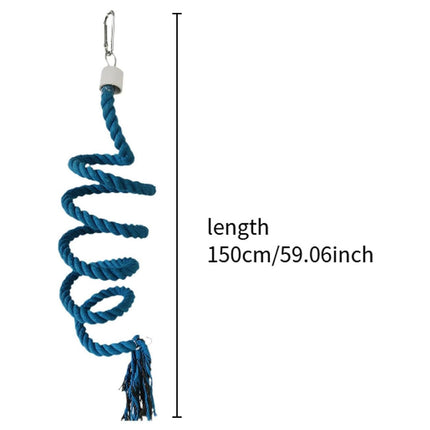 Bird Climbing Rope Toy Cotton Spiral Ladder Parrot Cage Hanging Swing Pet Toy