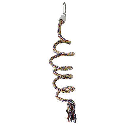 Bird Climbing Rope Toy Cotton Spiral Ladder Parrot Cage Hanging Swing Pet Toy