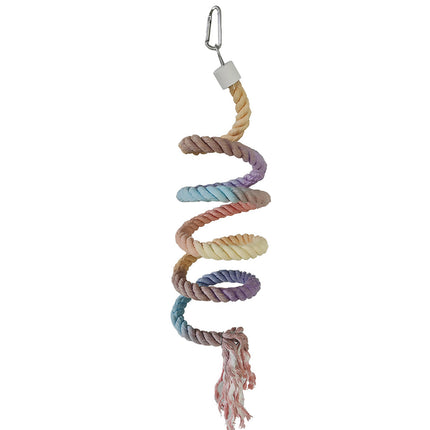 Bird Climbing Rope Toy Cotton Spiral Ladder Parrot Cage Hanging Swing Pet Toy