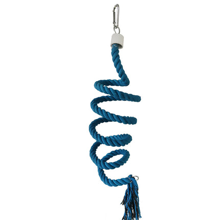 Bird Climbing Rope Toy Cotton Spiral Ladder Parrot Cage Hanging Swing Pet Toy