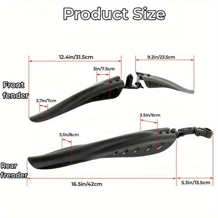 Mountain Bike Fenders Bicycle Mudflaps Rain Guard Splash Guard for Bike Wheels