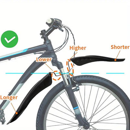 Mountain Bike Fenders Bicycle Mudflaps Rain Guard Splash Guard for Bike Wheels