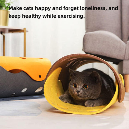 Pet Cat Tunnel Toy Sleeping Playing Passageway Connect Cat Drill Tunnel Bed