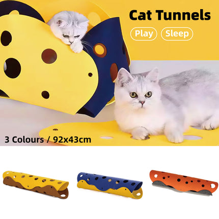 Pet Cat Tunnel Toy Sleeping Playing Passageway Connect Cat Drill Tunnel Bed