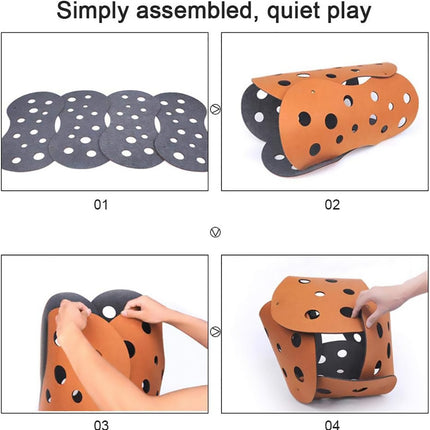 Pet Cat Tunnel Toy Sleeping Playing Passageway Connect Cat Drill Tunnel Bed