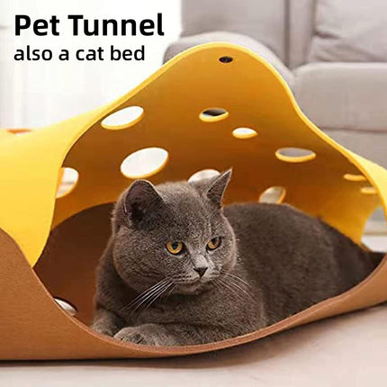 Pet Cat Tunnel Toy Sleeping Playing Passageway Connect Cat Drill Tunnel Bed