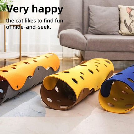 Pet Cat Tunnel Toy Sleeping Playing Passageway Connect Cat Drill Tunnel Bed